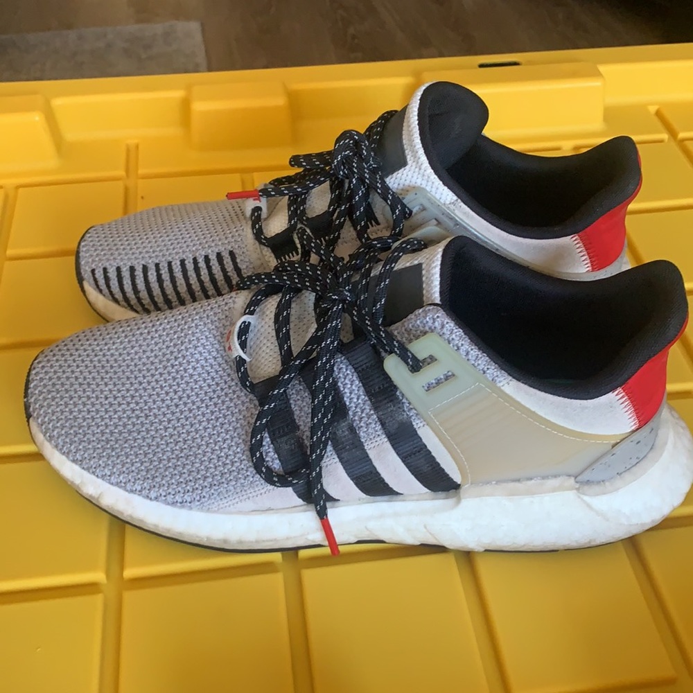 Adidas EQT Support 93/17 Grey Black Scarlet - Picture 3 of 7